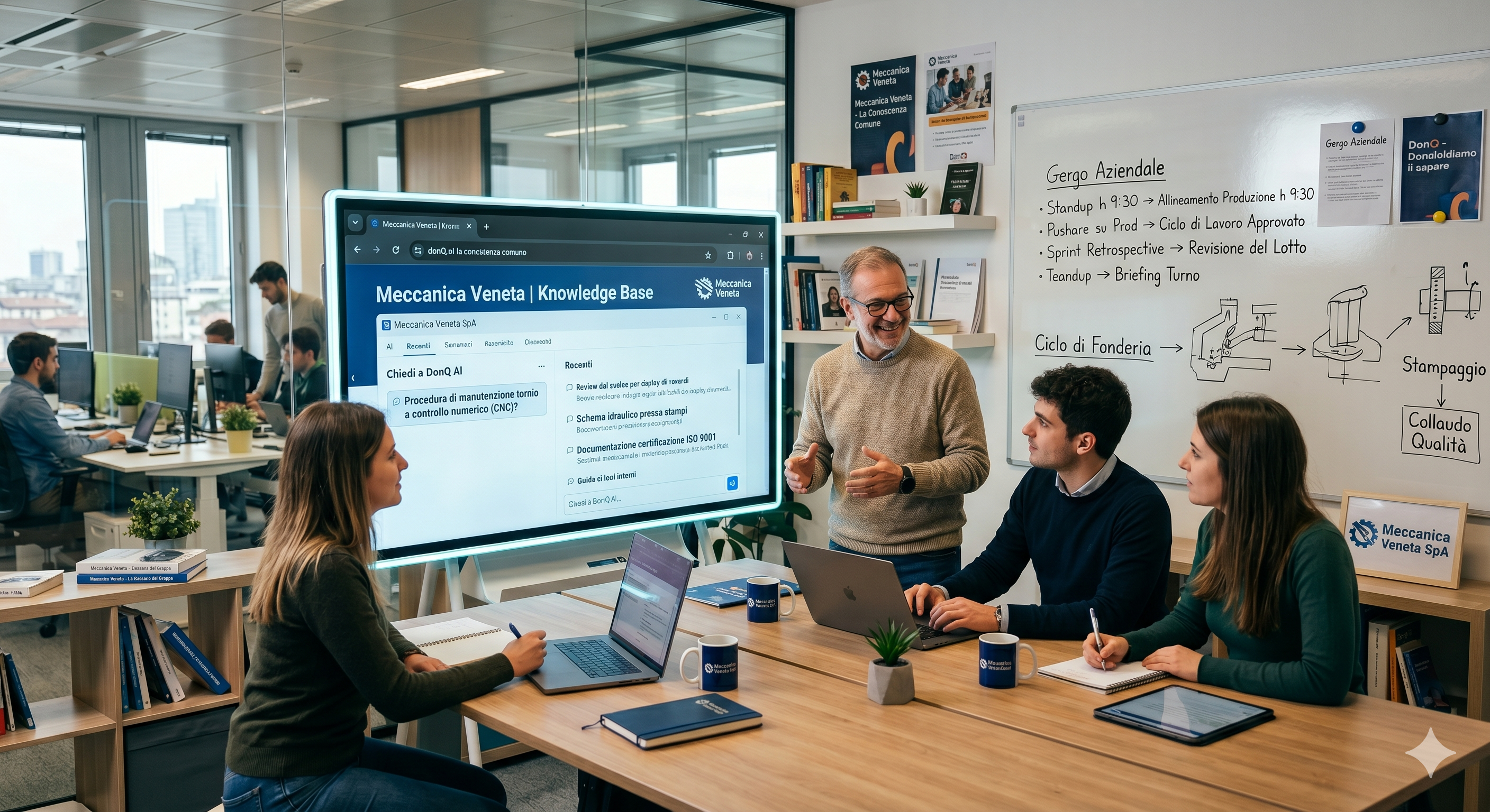 La knowledge base aziendale su base AI: quello che sa il senior, disponibile a tutti. Sempre.